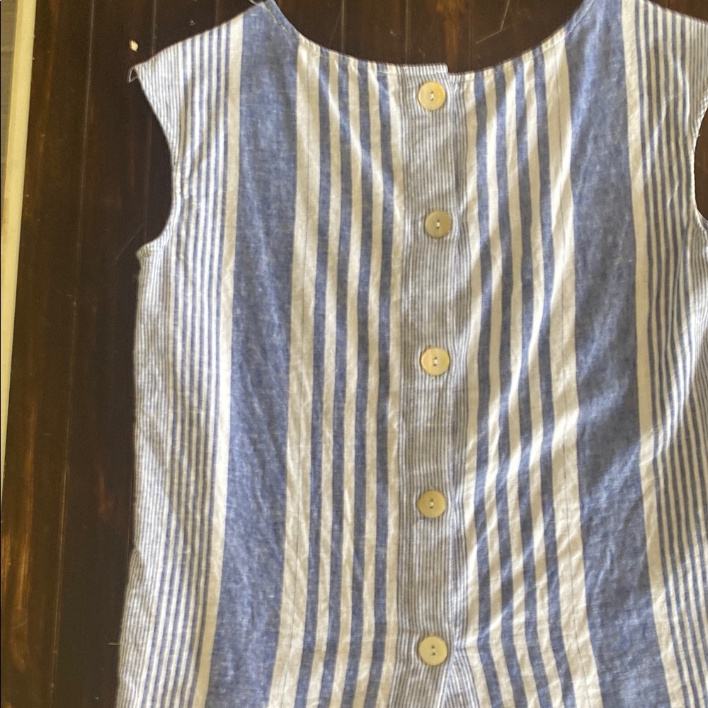 Workshop Republic Clothing Striped Sleeveless Top. Size XS Buttons in back - Picture 1 of 10